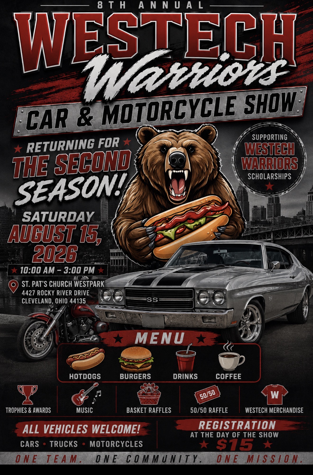 Westech Warriors Car and Motorcycle Show flyer